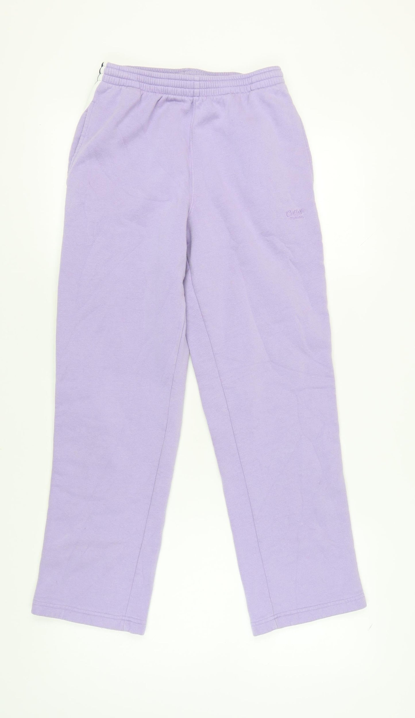 Womens UK Size S Cotton Traders Relaxed Fit Jogger Purple Trousers