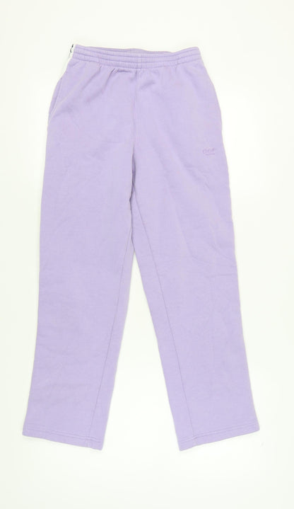 Womens UK Size S Cotton Traders Relaxed Fit Jogger Purple Trousers
