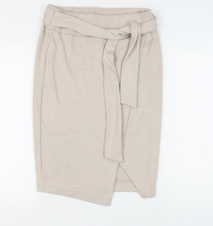 Next Women's Beige Knee Length Pencil Skirt Size 12