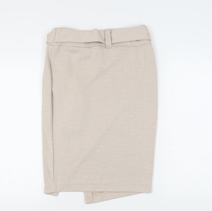 Next Women's Beige Knee Length Pencil Skirt Size 12