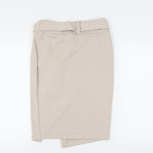 Next Women's Beige Knee Length Pencil Skirt Size 12
