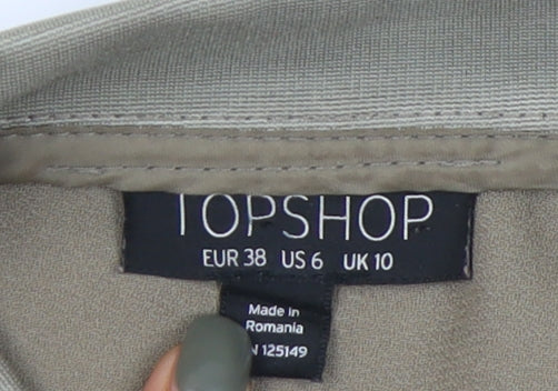Womens UK Size 10 Topshop Beige Basic Jacket