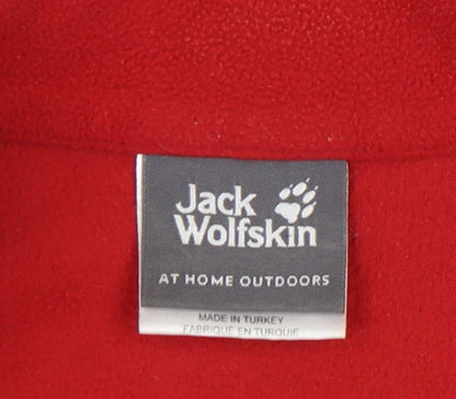 Mens UK Size S Jack Wolfskin Red 1/2 Zip Sweatshirt