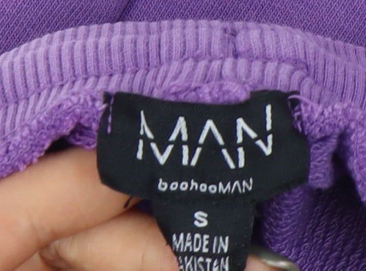 boohooMAN Men's Purple Jogger Trousers Size S