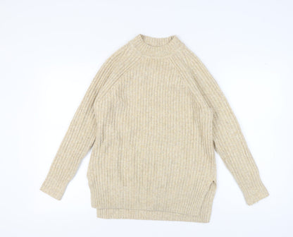 Womens UK Size XS Marks and Spencer Beige Pullover Jumper