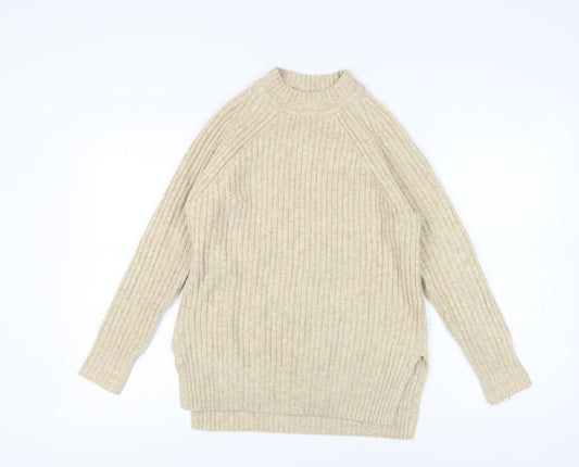 Womens UK Size XS Marks and Spencer Beige Pullover Jumper