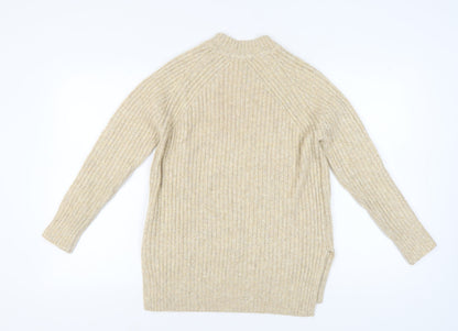 Womens UK Size XS Marks and Spencer Beige Pullover Jumper