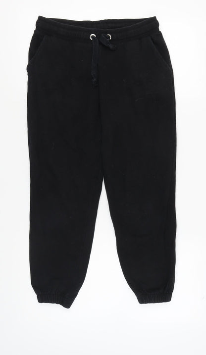 Womens UK Size 12 COLLUSION Regular Fit Jogger Black Trousers