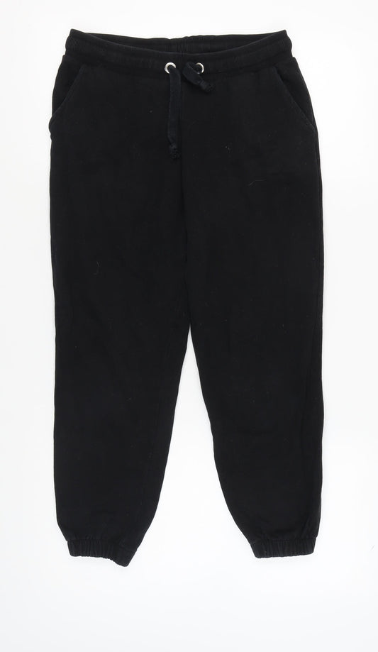 Womens UK Size 12 COLLUSION Regular Fit Jogger Black Trousers