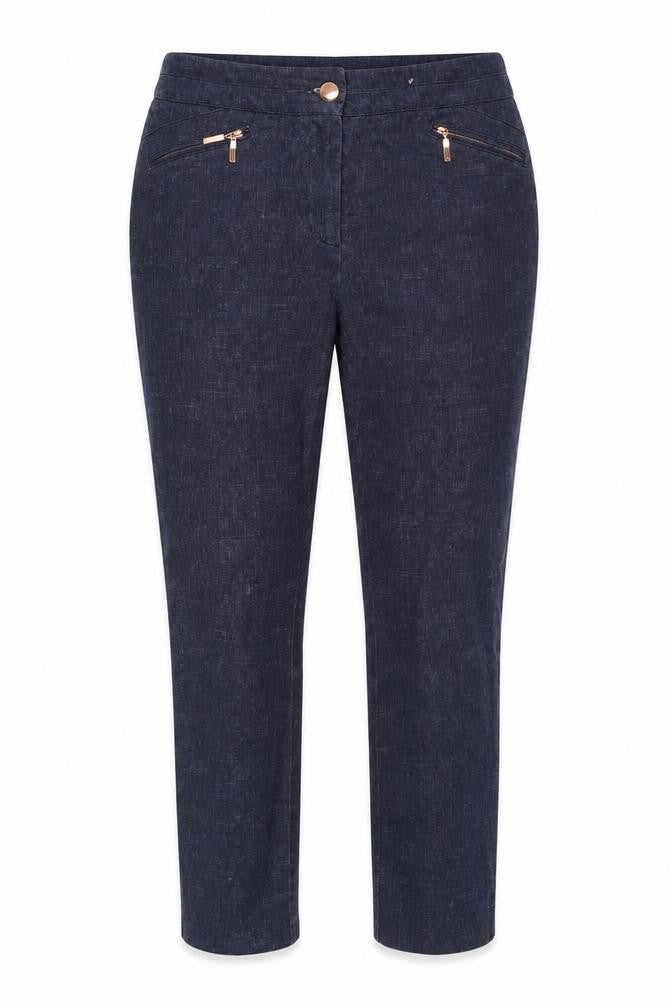 Marks and Spencer Women's Blue Regular Trousers, Size 12