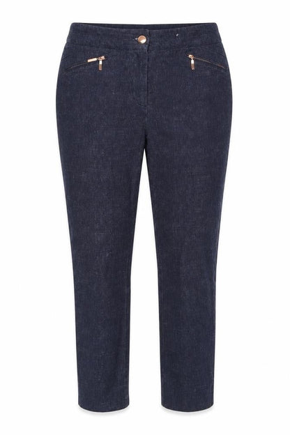Marks and Spencer Women's Blue Regular Trousers, Size 12