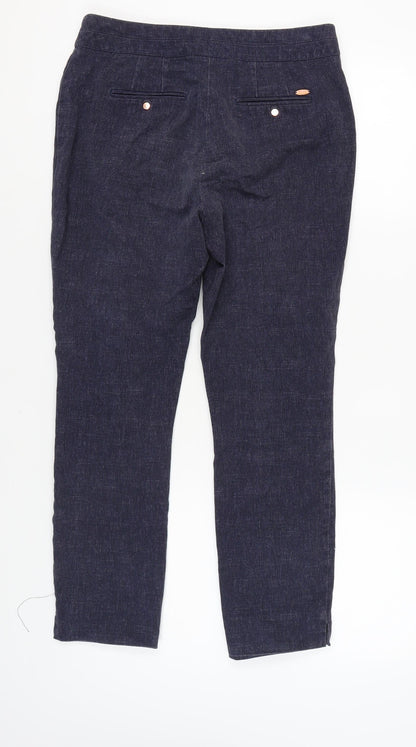 Marks and Spencer Women's Blue Regular Trousers, Size 12