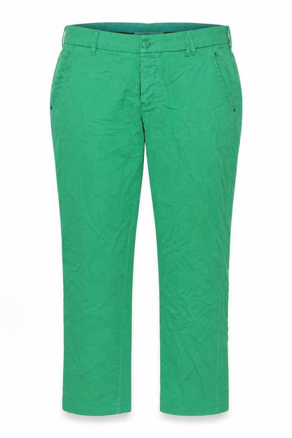 Bifurus Women's Green Trousers, Size 30, Button Pocket