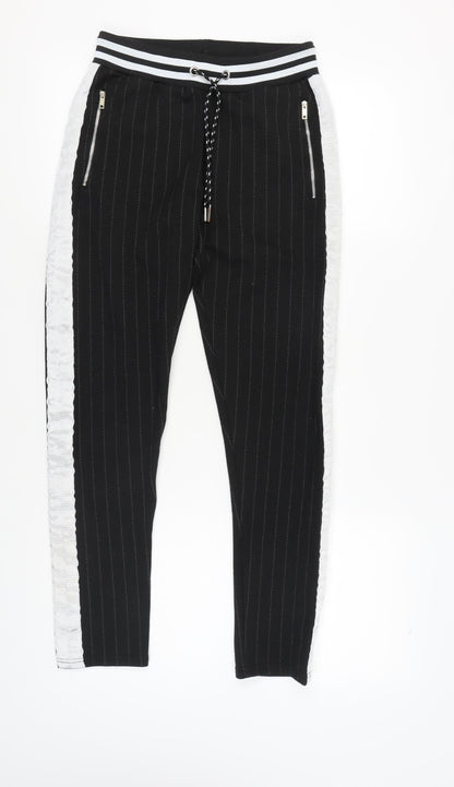 boohooMAN Black Stripe Jogger Trousers - Small