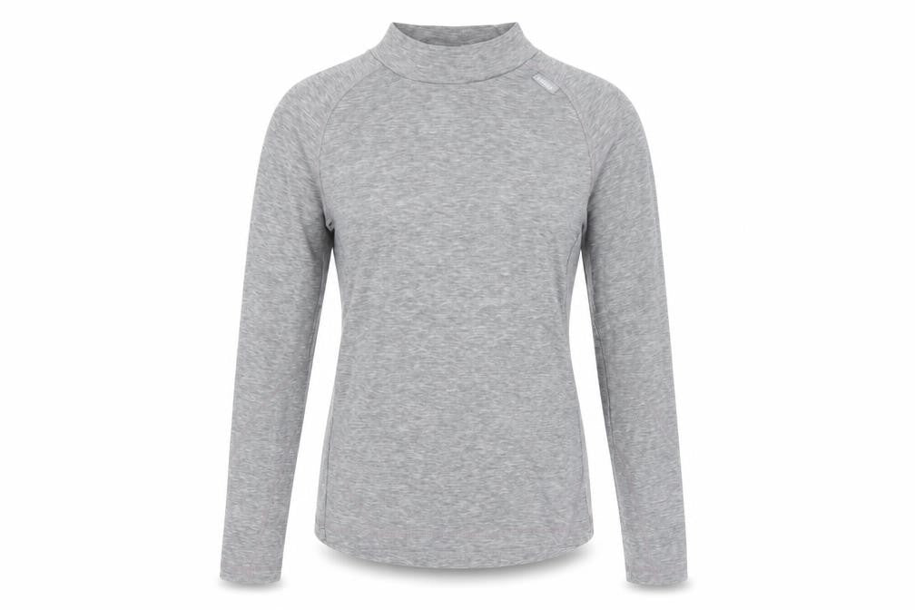 Front view of Wedze Teens Grey Long Sleeve T-Shirt, size 14