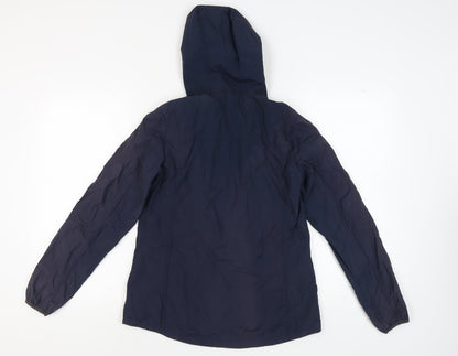 Womens UK Size 10 FatFace Blue Windbreaker Coat