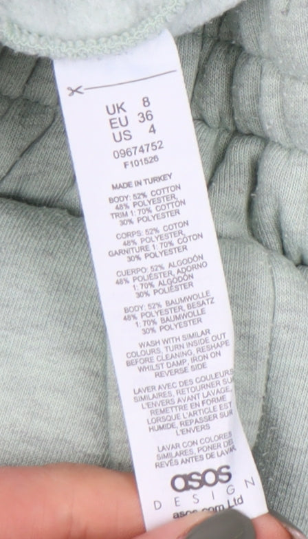 ASOS DESIGN Women's Green Jogger Trousers Size 8