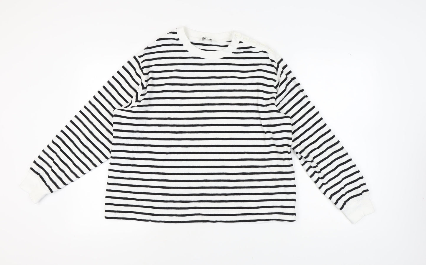 Womens UK Size L Marks and Spencer White Pullover Jumper