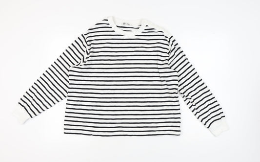 Womens UK Size L Marks and Spencer White Pullover Jumper
