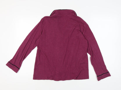 DKNY Women's Purple Pyjama Top, Size M, Long Sleeve, Cotton