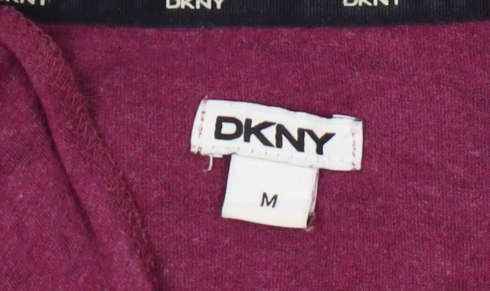 DKNY Women's Purple Pyjama Top, Size M, Long Sleeve, Cotton