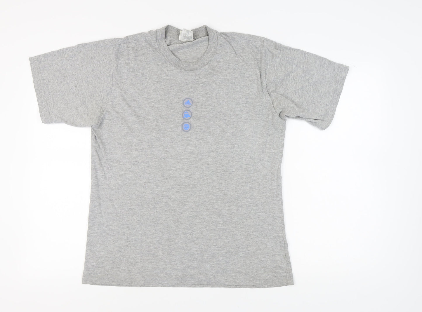 Adidas Men's Grey Graphic T-Shirt