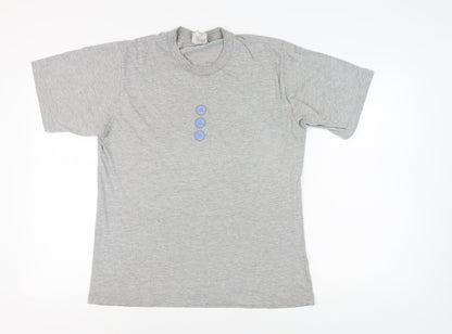 Adidas Men's Grey Graphic T-Shirt