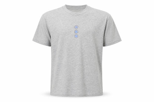 Front view of Adidas Men's Grey Graphic T-Shirt