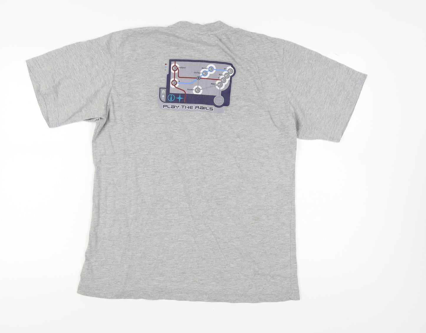 Adidas Men's Grey Graphic T-Shirt