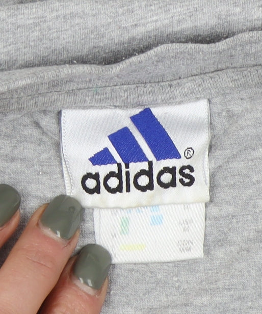 Adidas Men's Grey Graphic T-Shirt