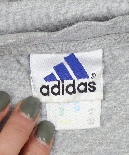 Adidas Men's Grey Graphic T-Shirt