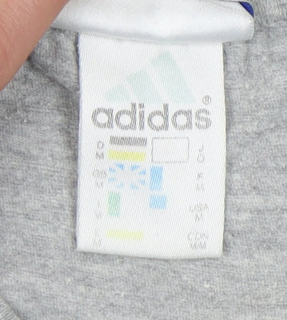 Adidas Men's Grey Graphic T-Shirt