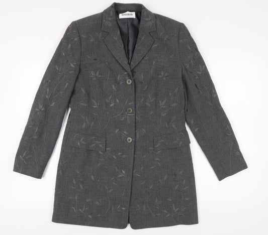 Windsmoor Women's Grey Floral Blazer Size 10