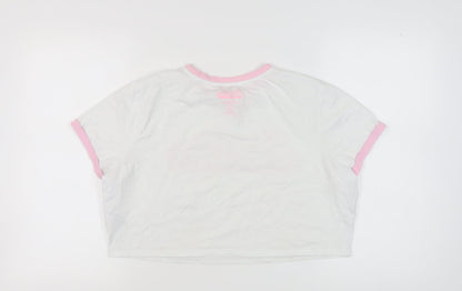 Barbie Women’s White Ringer T-Shirt Size XL