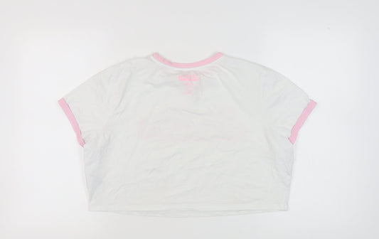 Barbie Women’s White Ringer T-Shirt Size XL