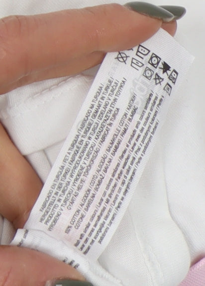 Barbie Women’s White Ringer T-Shirt Size XL