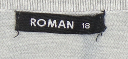 Womens UK Size 18 Roman Grey Pullover Jumper