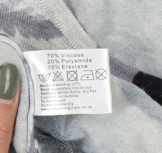 Womens UK Size 18 Roman Grey Pullover Jumper