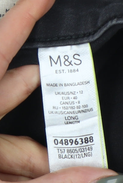 Womens UK Size 12 Marks and Spencer Slim Fit Skinny Black Jeans