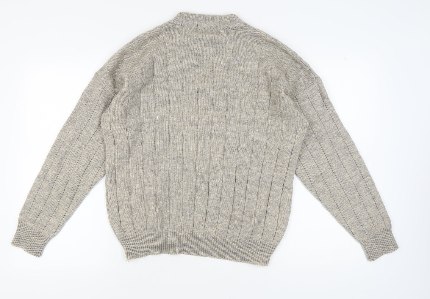 St. Michael Men's Beige Diamond Pullover Jumper, M