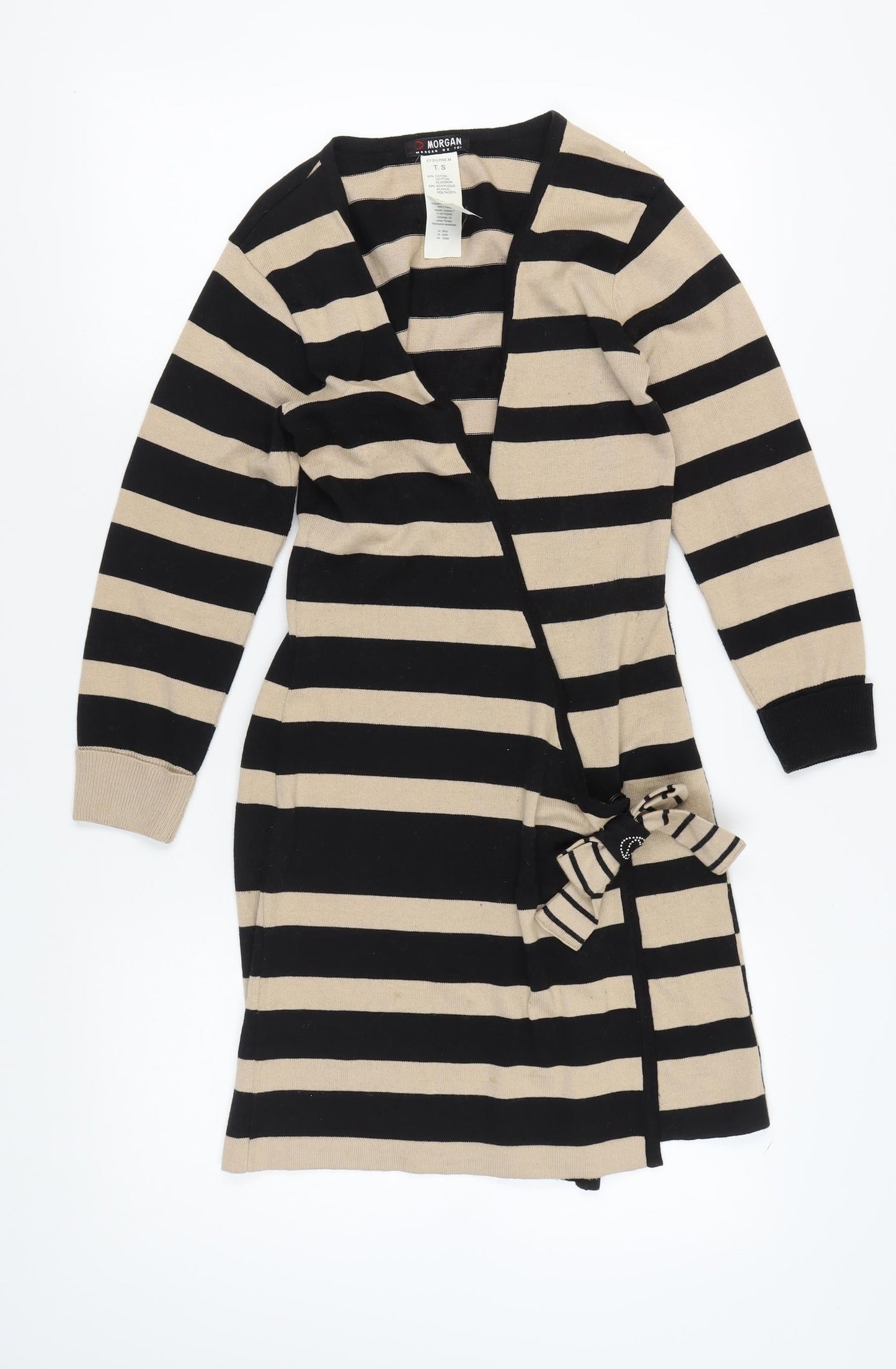 Womens UK Size S Morgan Black Wrap Jumper
