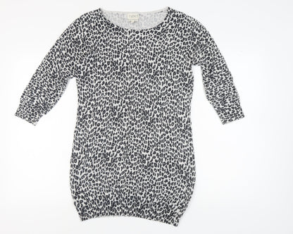 Next Women's Grey Animal Print Dress, Size 14