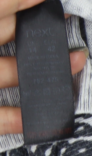 Next Women's Grey Animal Print Dress, Size 14