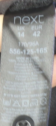 Next Women's Black Animal Print Belted Dress Size 14