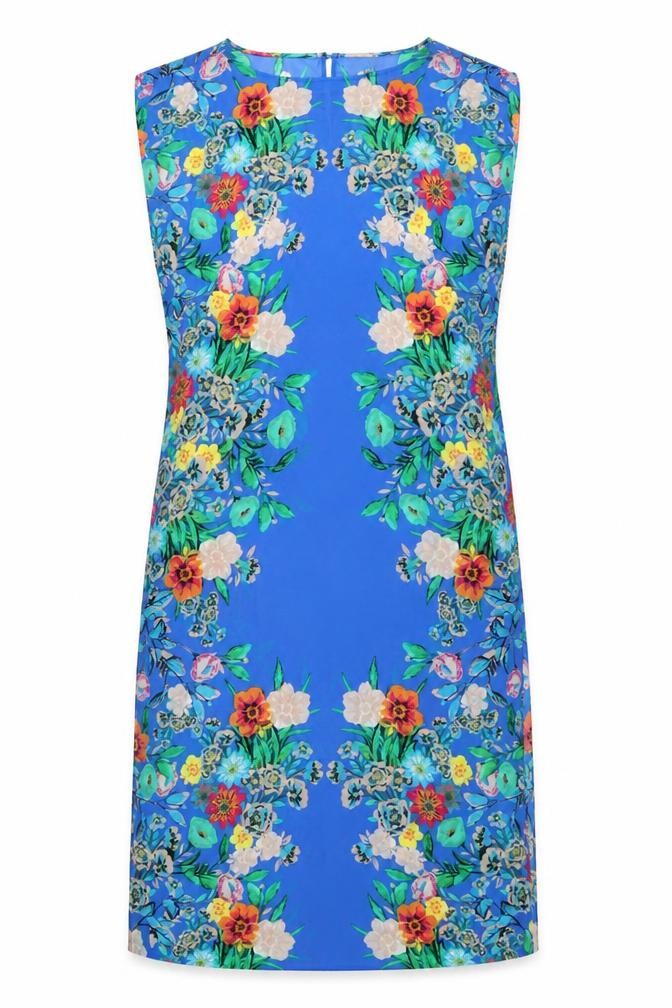 Warehouse Women's Multicoloured Floral Shift Dress Size 16