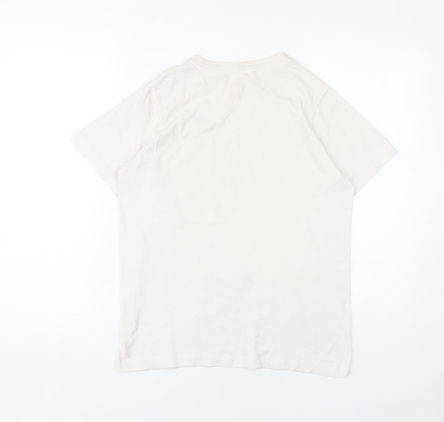 Nike Unisex White Basic T-Shirt S, Crew Neck, Breathable
