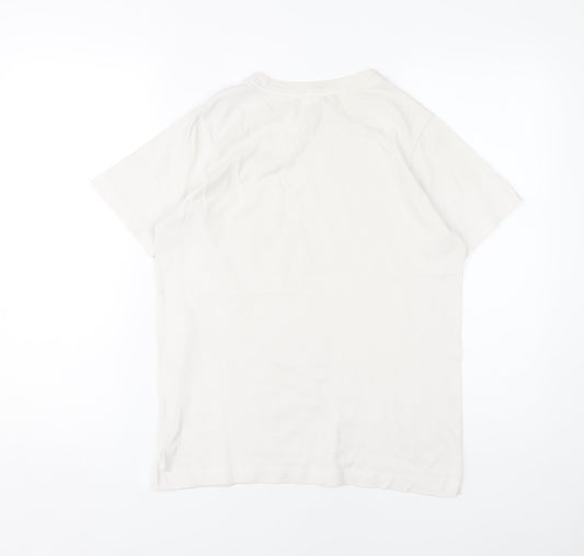 Nike Unisex White Basic T-Shirt S, Crew Neck, Breathable
