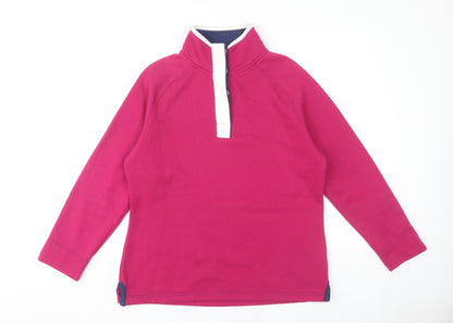 First Avenue Pink Henley Women's Sweatshirt S