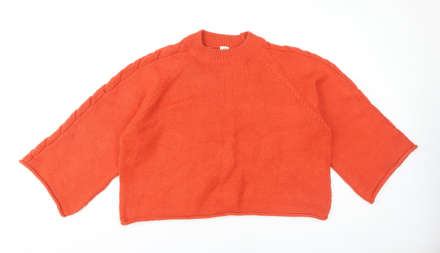 Womens UK Size 10 River Island Orange Jumper Jumper