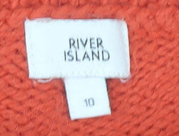 Womens UK Size 10 River Island Orange Jumper Jumper